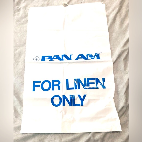 Vintage Pan Am Airlines In-Flight Linens Laundry Plastic Bag Pull Ties NOS Large - Picture 1 of 8